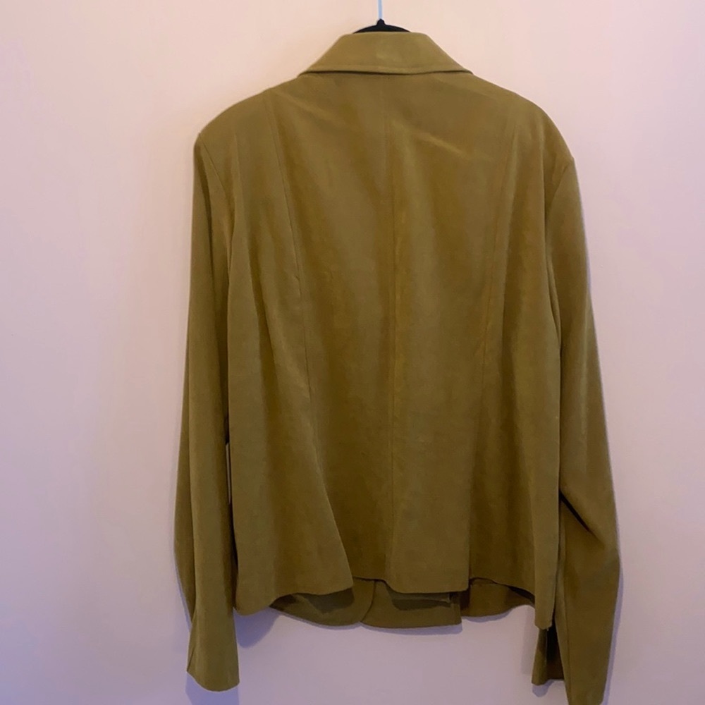 NWT - Briggs New York faux suede button blazer 70’s vibe in camel XL - Picture 3 of 3